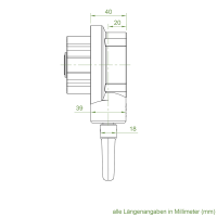 Geiger Markisengetriebe MKG 021 | 4,4:1 | blank | für 70 mm Nutrohr | Zinköse | mit Endanschlag