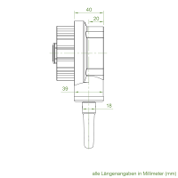 Geiger Markisengetriebe MKG 022 | 4,4:1 | lichtgrau | für 78 (85) mm Nutrohr | Zinköse | mit Endanschlag