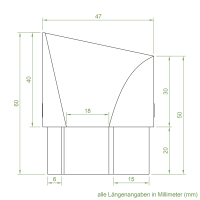 Einlauftrichter 40 x 47 mm | Sonderanfertigung