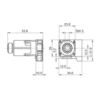 Geiger Perlenkettengetriebe rechts für 4,5 mm Ketten | 3:1 | 5 mm Innensechskant | weiß