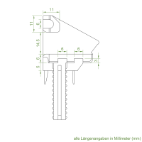 Einlauftrichter für Mini-Führungsschiene | für Blendenkappen an Vorbaurollladen | für Standard Profil | 16 mm