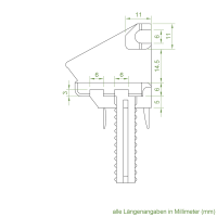 Einlauftrichter für Mini-Führungsschiene | für Blendenkappen an Vorbaurollladen | für Standard Profil | 16 mm