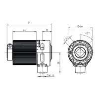 Geiger Kegelradgetriebe links | 2:1 | 12 mm Innenvierkant