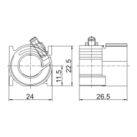 Geiger Getriebehalter | Kunststoff | 24 x 22,5 mm | Achshöhe 11,5 mm | Innendurchmesser 11,5 / 22 mm