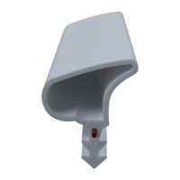 3D Modell der Zimmertürdichtung ZT086 in grau...