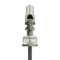 Geiger Gelenklager 45°- G001 | Grundplatte 22 x 85 mm | Kurbelzapfen 12,9 mm | 6 mm Vierkant - Länge 300 mm