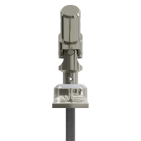 Geiger Gelenklager 45°- G001 | Grundplatte 22 x 85 mm | Kurbelzapfen 12,9 mm | 6 mm Vierkant - Länge 300 mm