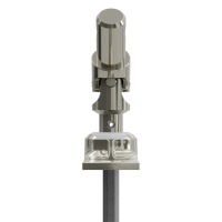 Geiger Gelenklager 45°- G002 | Grundplatte 22 x 85 mm | Kurbelzapfen 11,9 mm | 6 mm Sechskant - Länge 300 mm