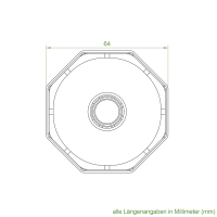 Selve Walzenkapsel SW 60 | Länge 75 mm | mit Ø 28 mm Kugellager