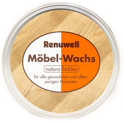 Eine Dose Möbelwachs von oben.