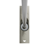 Geiger Gelenklager 45°- G004 | Grundplatte 22 x 85 mm | Kurbelzapfen 9,9 mm | 6 mm Sechskant - Länge 300 mm