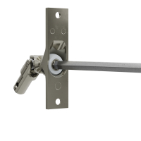 Geiger Gelenklager 45°- G006 | Grundplatte 22 x 85 mm | Kurbelzapfen 11,9 mm | 7 mm Sechskant - Länge 300 mm