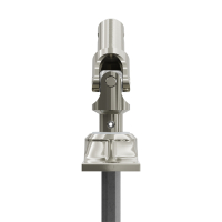 Geiger Gelenklager 45°- G006 | Grundplatte 22 x 85 mm | Kurbelzapfen 11,9 mm | 7 mm Sechskant - Länge 300 mm