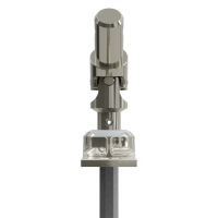 Geiger Gelenklager 45°- G006 | Grundplatte 22 x 85 mm | Kurbelzapfen 11,9 mm | 7 mm Sechskant - Länge 300 mm