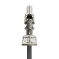 Geiger Gelenklager 45°- G007 | Grundplatte 22 x 85 mm | Kurbelzapfen 9,9 mm | 7 mm Sechskant - Länge 300 mm
