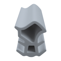 3D Modell der Stahlzargendichtung SZ334 in grau für senkrechte Nuten zum Tüblatt.
