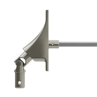 Geiger Gelenklager 90°- G059 | Grundplatte 22 x 85 mm | Kurbelzapfen 13,9 mm | 6 mm Sechskant - Länge 300 mm