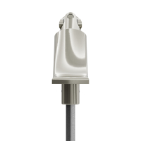 Geiger Gelenklager 90°- G059 | Grundplatte 22 x 85 mm | Kurbelzapfen 13,9 mm | 6 mm Sechskant - Länge 300 mm