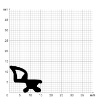 Zeichnung des Dichtungsprofils der Anschlagdichtung AS150.