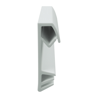 3D Modell der Flügelfalzdichtung FF057 in weiß für seitliche Nuten.