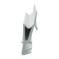 3D Modell der Flügelfalzdichtung FF058 in weiß...