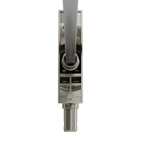 Geiger Gelenklager 90°- G062 | Grundplatte 22 x 85 mm | Kurbelzapfen 12,9 mm | 8 mm Vierkant - Länge 300 mm