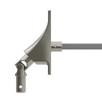 Geiger Gelenklager 90°- G062 | Grundplatte 22 x 85 mm | Kurbelzapfen 12,9 mm | 8 mm Vierkant - Länge 300 mm