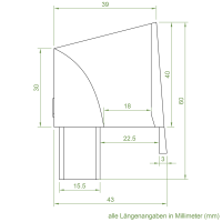 Einlauftrichter 42 x 35 mm | Sonderanfertigung
