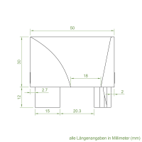 Einlauftrichter 50 x 40 mm | Sonderanfertigung