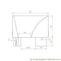 Einlauftrichter 50 x 40 mm | Sonderanfertigung