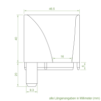 Einlauftrichter 47 x 36 mm | Sonderanfertigung