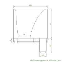 Einlauftrichter 47 x 36 mm | Sonderanfertigung