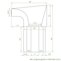 Einlauftrichter 49 x 40 mm | Sonderanfertigung