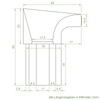 Einlauftrichter 49 x 40 mm | Sonderanfertigung