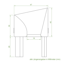 Einlauftrichter 47 x 43 mm | Sonderanfertigung