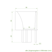 Einlauftrichter 36 x 32 mm | Sonderanfertigung