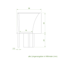 Einlauftrichter 36 x 32 mm | Sonderanfertigung