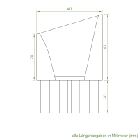 Einlauftrichter 40 x 39 mm | Sonderanfertigung