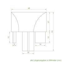 Einlauftrichter 48 x 40 mm | Sonderanfertigung