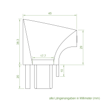 Einlauftrichter 45 x 34 mm | Sonderanfertigung