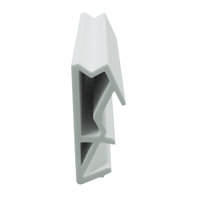 3D Modell der Flügelfalzdichtung FF064 in weiß für seitliche Nuten.