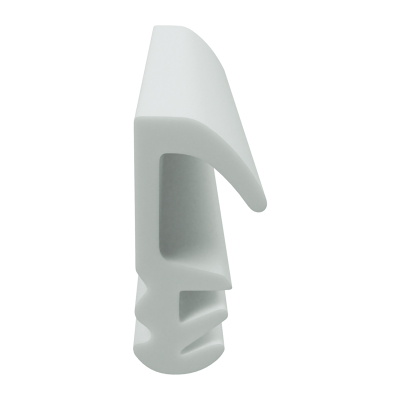3D Modell der Flügelfalzdichtung FF034 in weiß für seitliche Nuten.