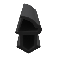 3D Modell der Stahlzargendichtung SZ341 in schwarz für senkrechte Nuten zum Tüblatt.