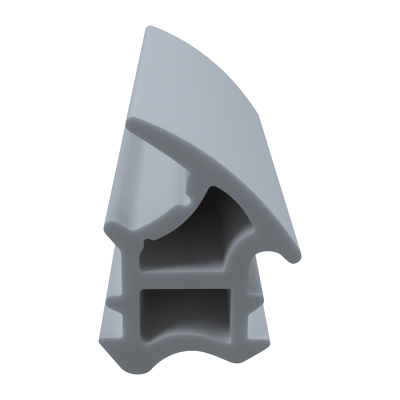 3D Modell der Stahlzargendichtung SZ343 in grau für senkrechte Nuten zum Tüblatt.