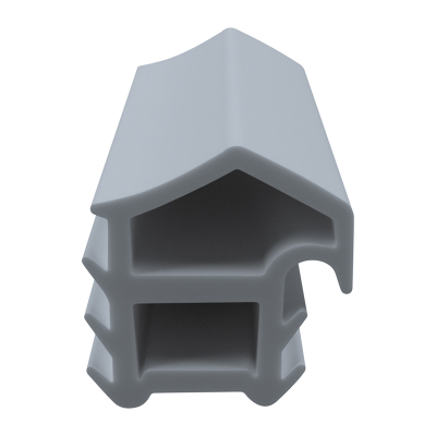 3D Modell der Stahlzargendichtung SZ348 in grau für senkrechte Nuten zum Tüblatt.