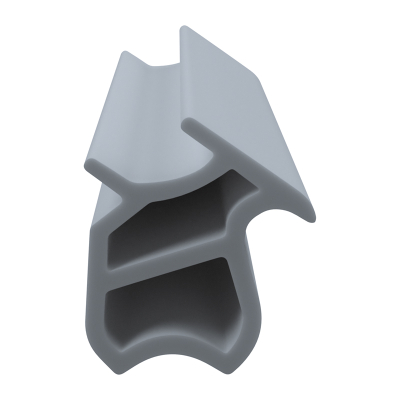 3D Modell der Stahlzargendichtung SZ349 in grau für senkrechte Nuten zum Tüblatt.