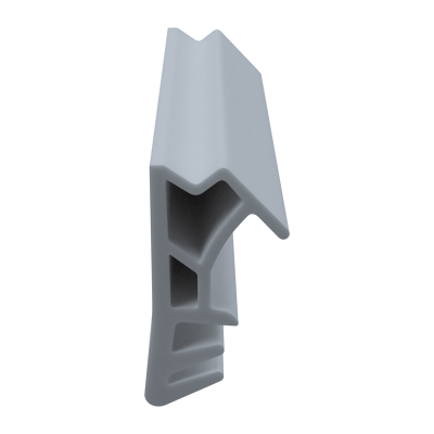 3D Modell der Flügelfalzdichtung FF093 in grau für seitliche Nuten.