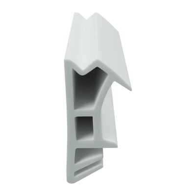 3D Modell der Flügelfalzdichtung FF055 in weiß für seitliche Nuten.