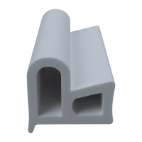 3D Modell der Stahlzargendichtung SZ361 in grau für senkrechte Nuten zum Tüblatt.