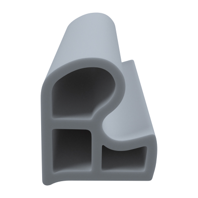 3D Modell der Stahlzargendichtung SZ358 in grau für senkrechte Nuten zum Tüblatt.